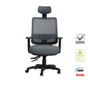 Silla oficina alta Saga gris