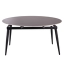 Mesa redonda extensible 6 puestos Turín gris