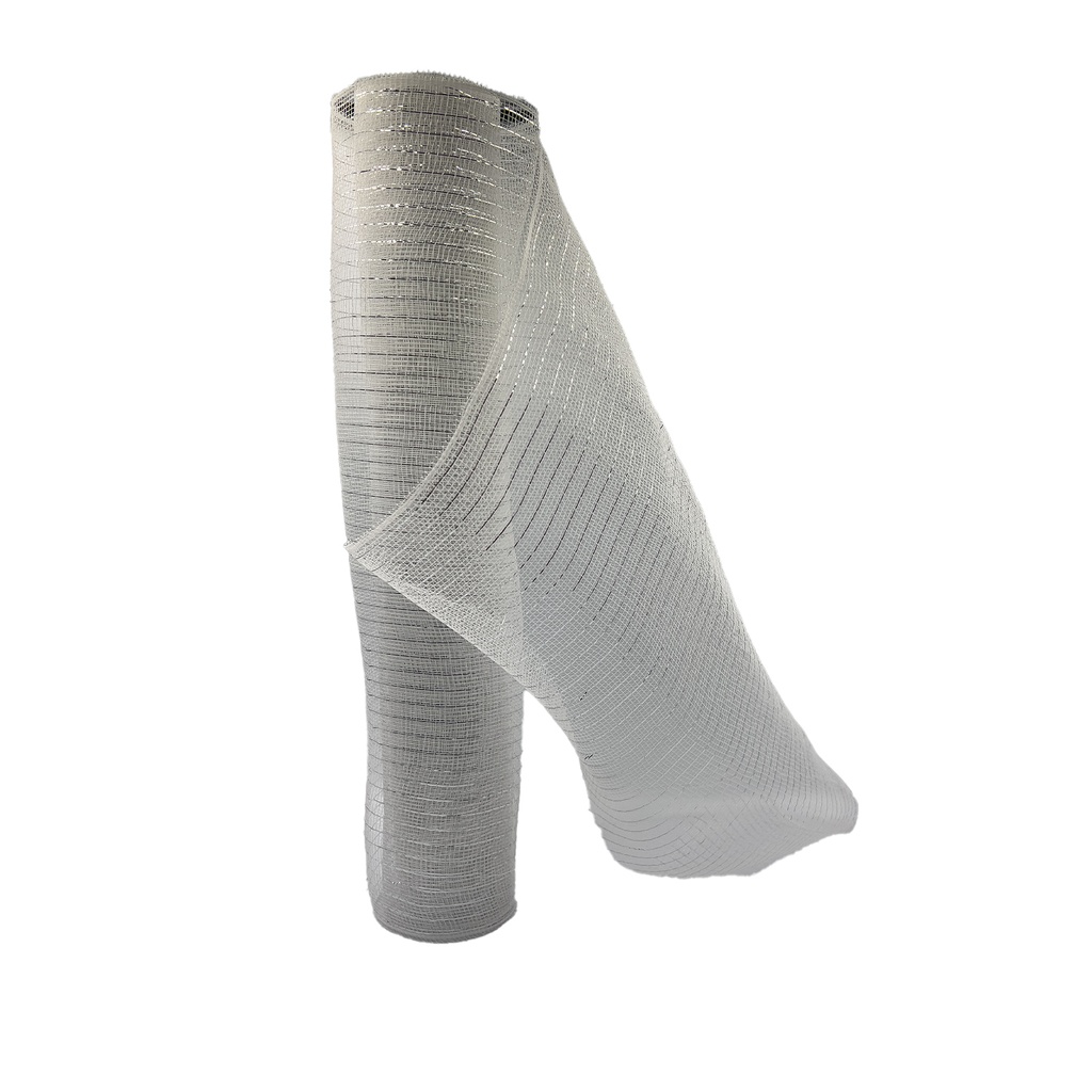 Malla navidad 52x915cm plateado