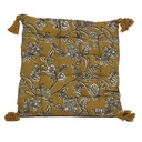 Cojín 40x40cm print amarillo silla