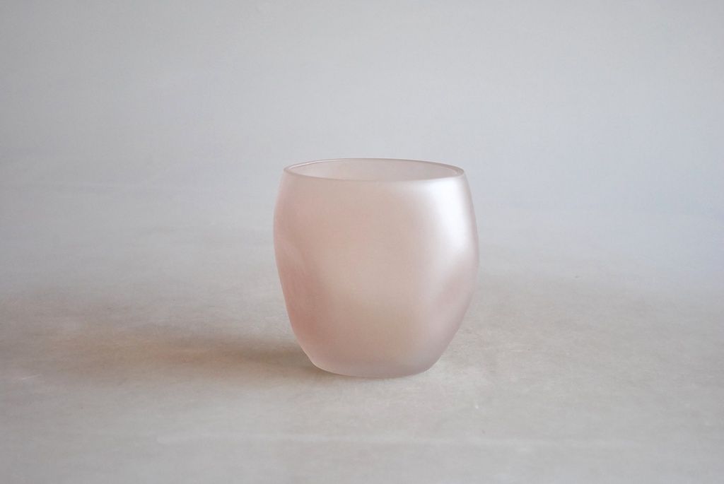 Florero vidrio empavonado malva 13cm