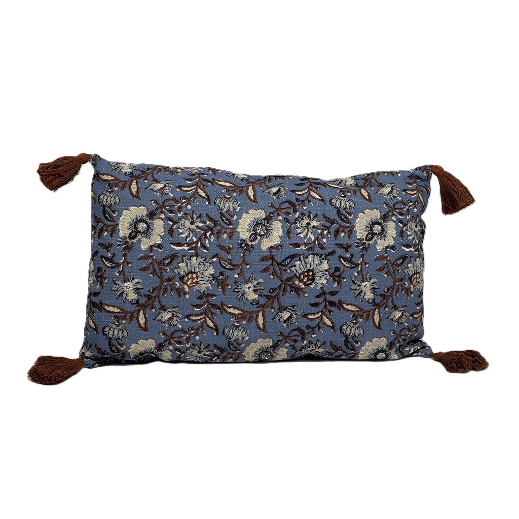 Cojín 50x30cm print celeste