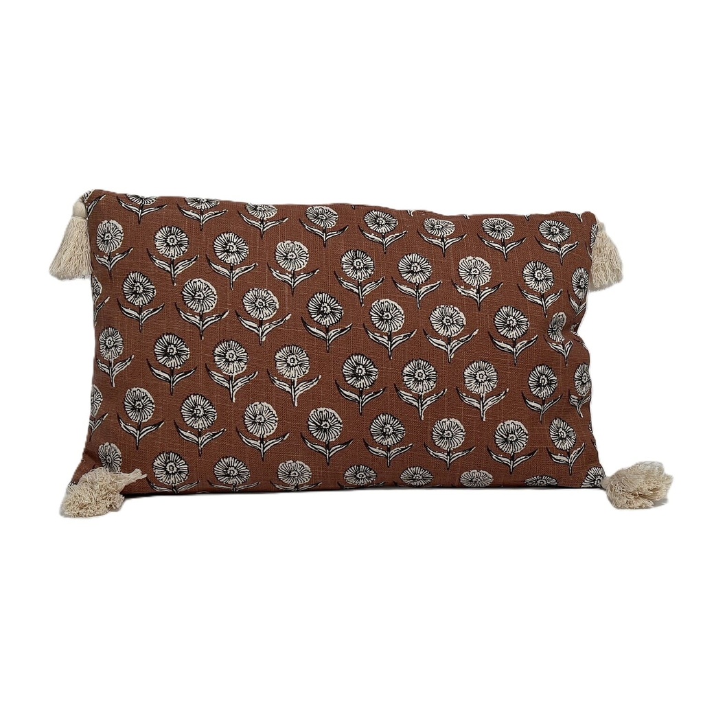 Cojín 50x30cm print naranjo