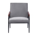 Poltrona Magnolia gris b/metal