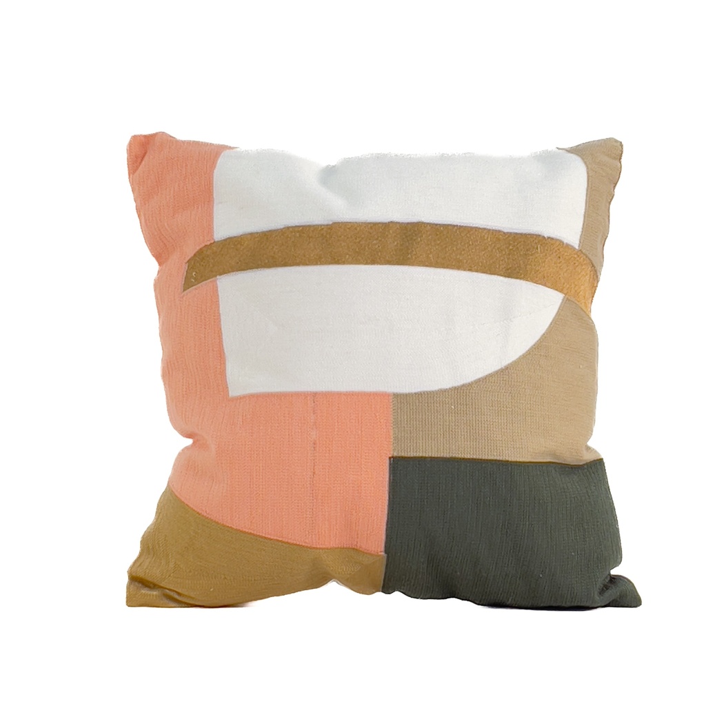 Cojín 45x45cm bordado abstracto