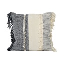 Cojín 45x45cm boho flecos azul