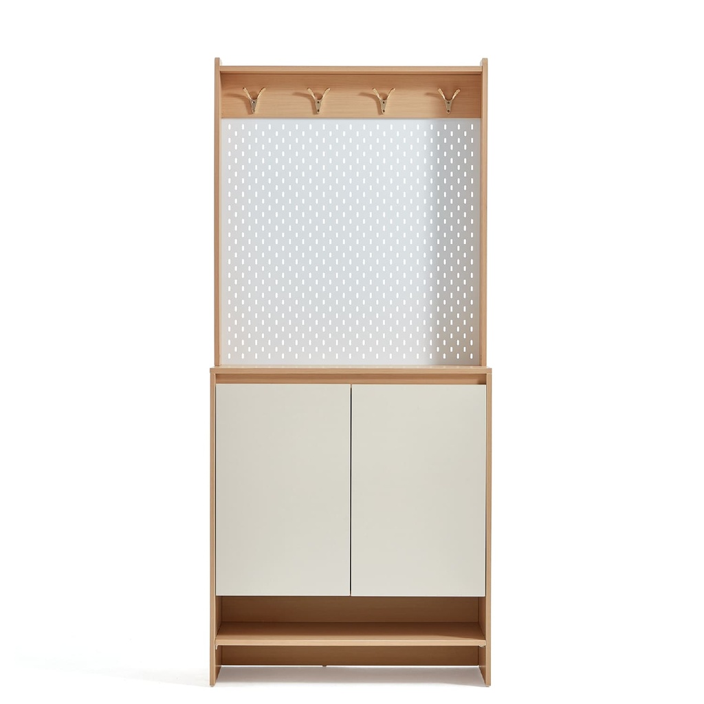 Zapatero multiuso 2 puertas Nayla blanco madera