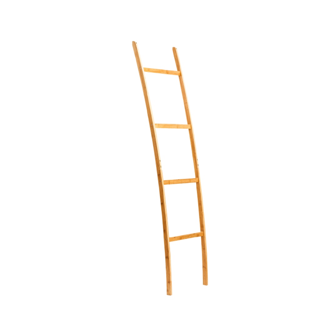 Toallero escalera 4 barras bambú