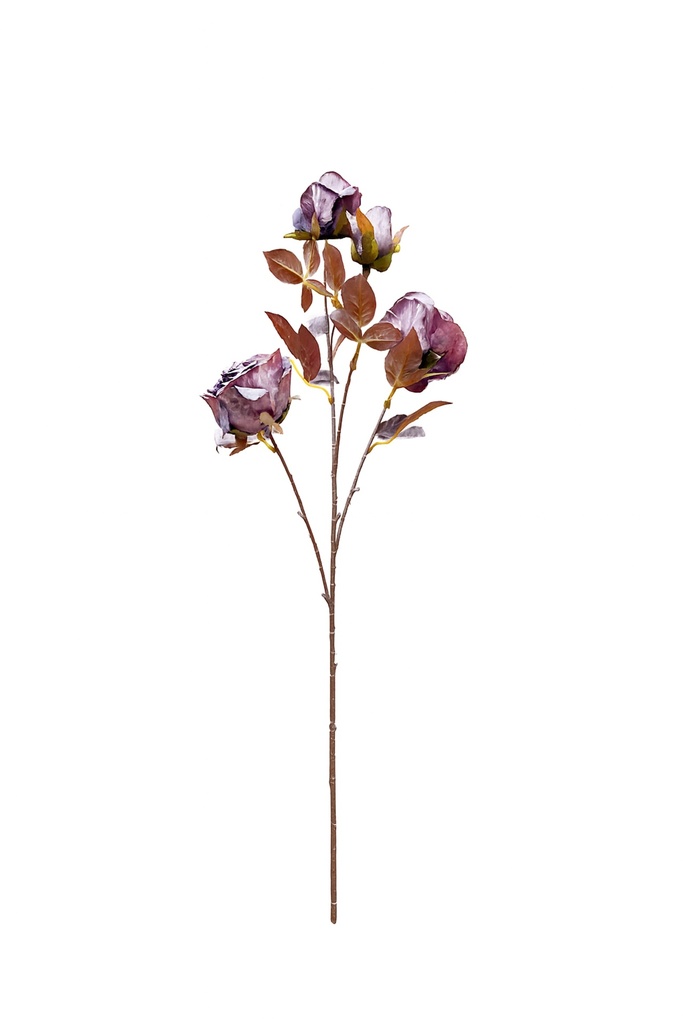 Flor rosa artificial café