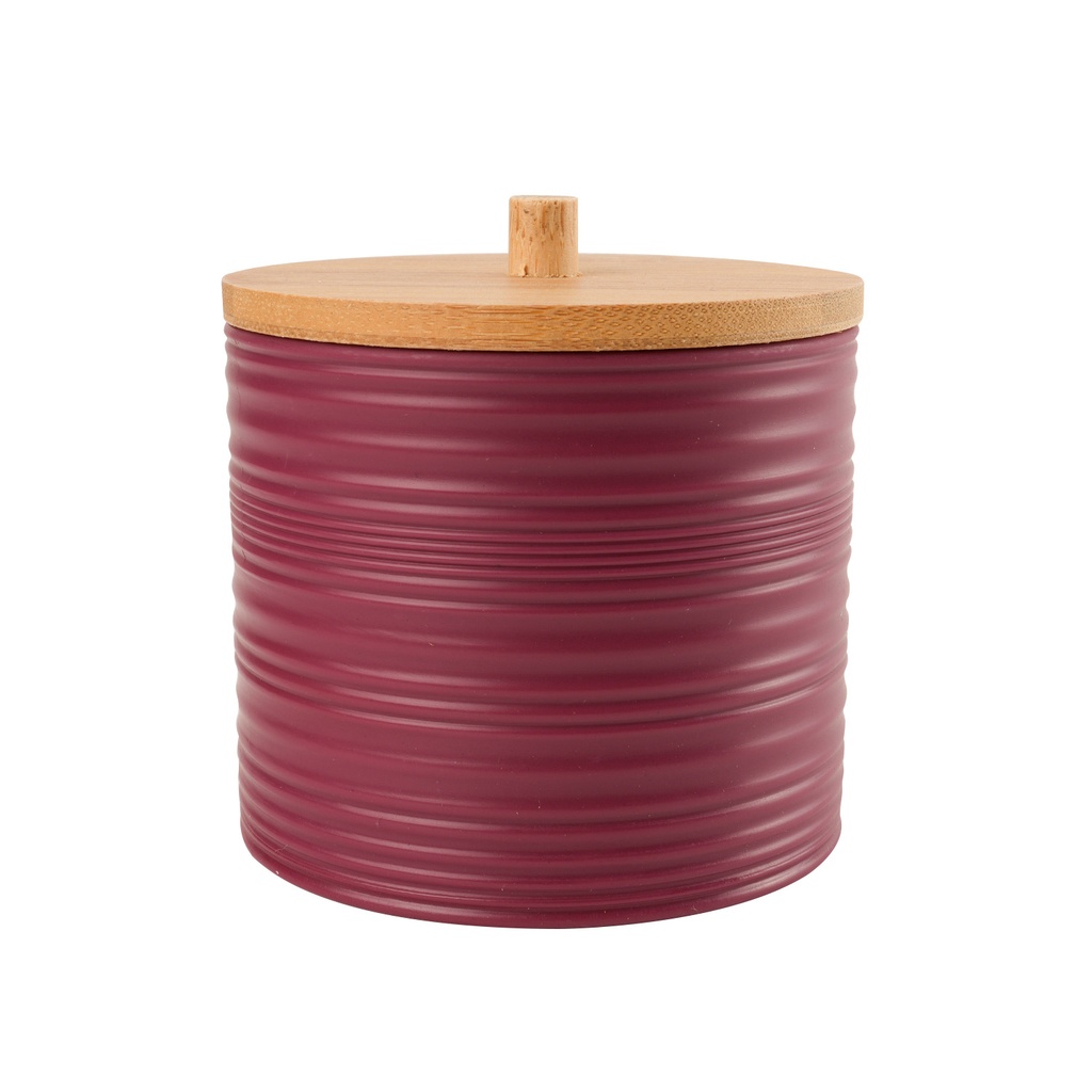 Porta cotonitos plástico estriado turquesa bambú