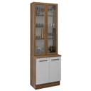 Vitrina 4 puertas Agata blanco 70cm