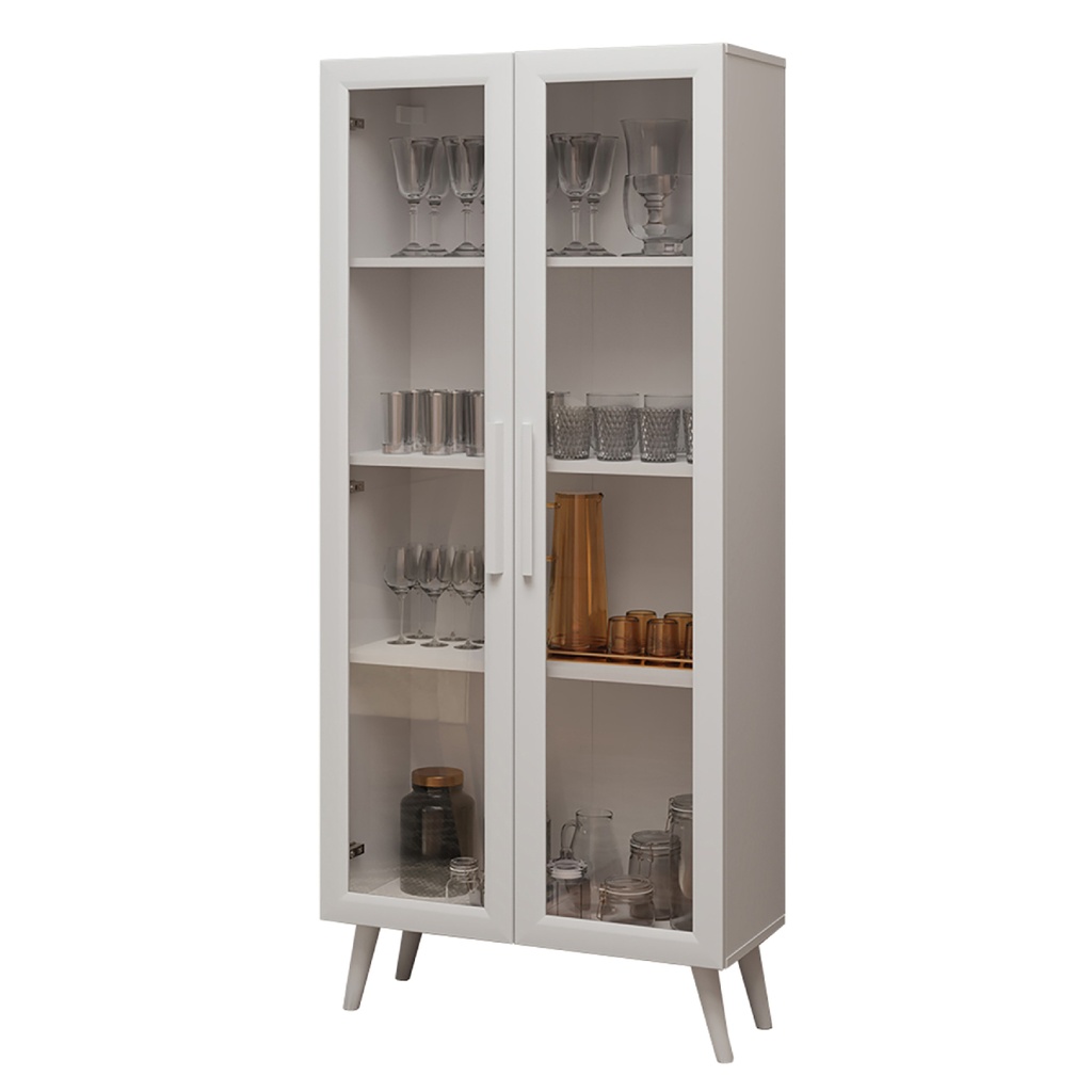 Vitrina 2 puertas Rustic blanca
