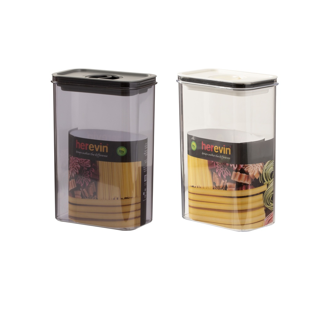 Contenedor plástico hermético blanco/negro 2,5lt