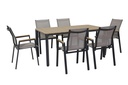 Juego comedor terraza 6 sillas Ely negro