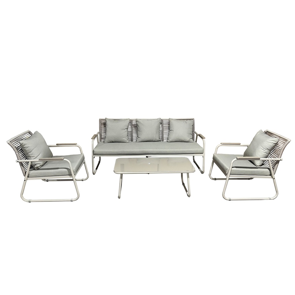 Juego living terraza Macos 3-1-1 beige