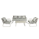 Juego living terraza Macos 3-1-1 beige