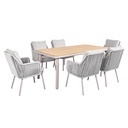 Juego comedor terraza 6 sillas Milano