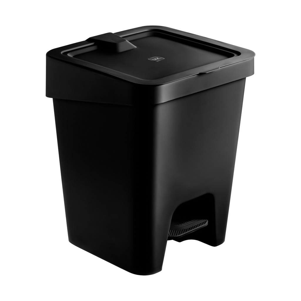 Papelera plástica negro 15L