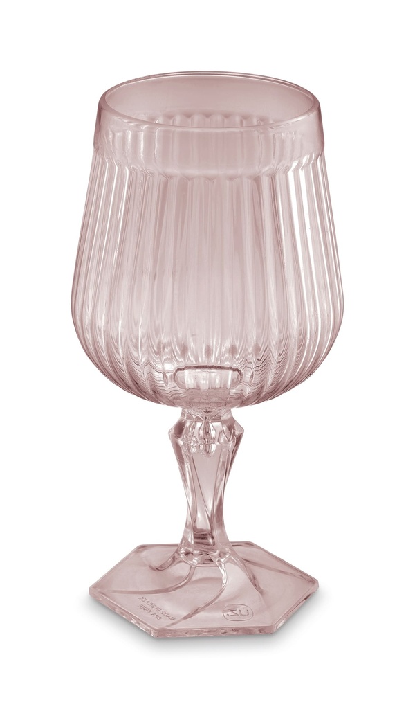 Copa plástica vino rosada 350ml