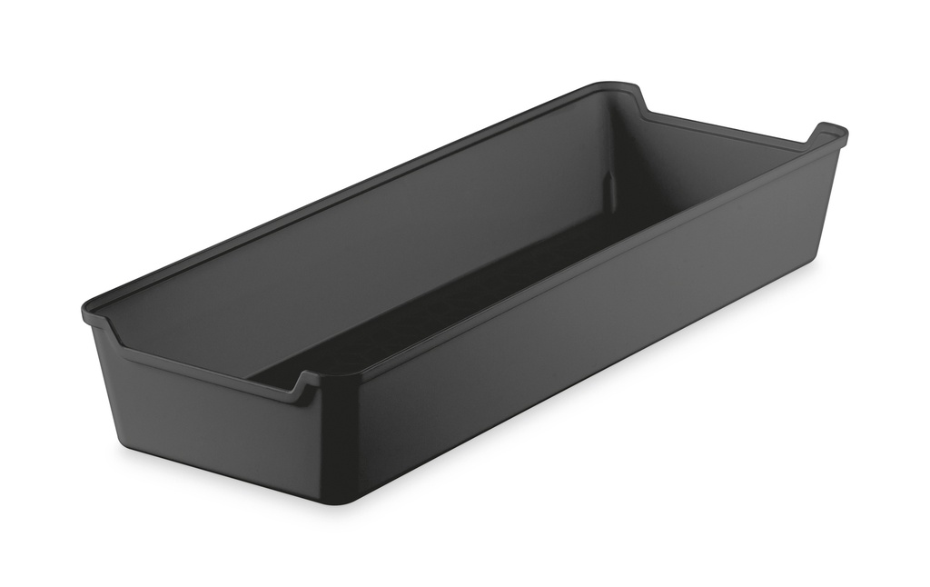 Caja organizadora plástico negro 34,5x12,5x5,5cm