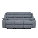 Sofá reclinable 3 cuerpos Boston gris claro