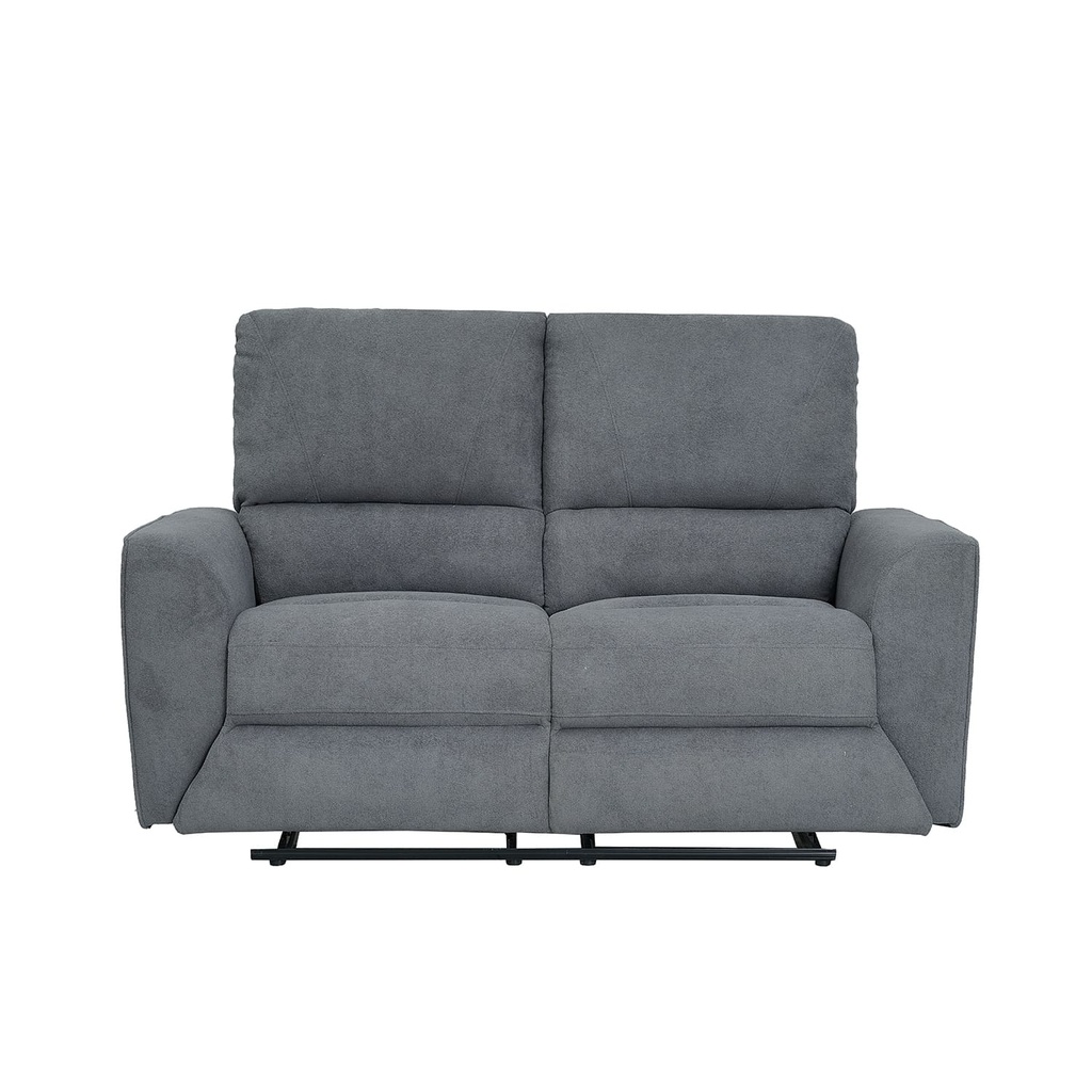 Sofá reclinable 2 cuerpos Alaska gris oscuro