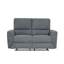 Sofá reclinable 2 cuerpos Alaska gris oscuro