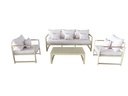 Juego living terraza Mykonos 3-1-1 beige
