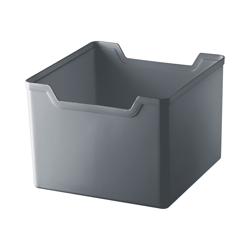 Caja organizadora plástico gris 20x20x15cm