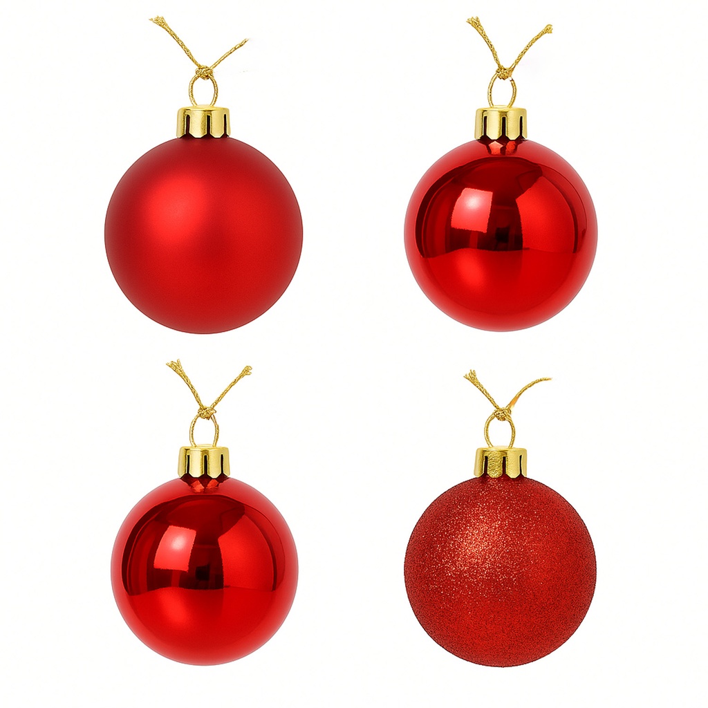 Bola navidad 6cm 20pcs rojo