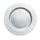 Plato melamina 33cm plateado