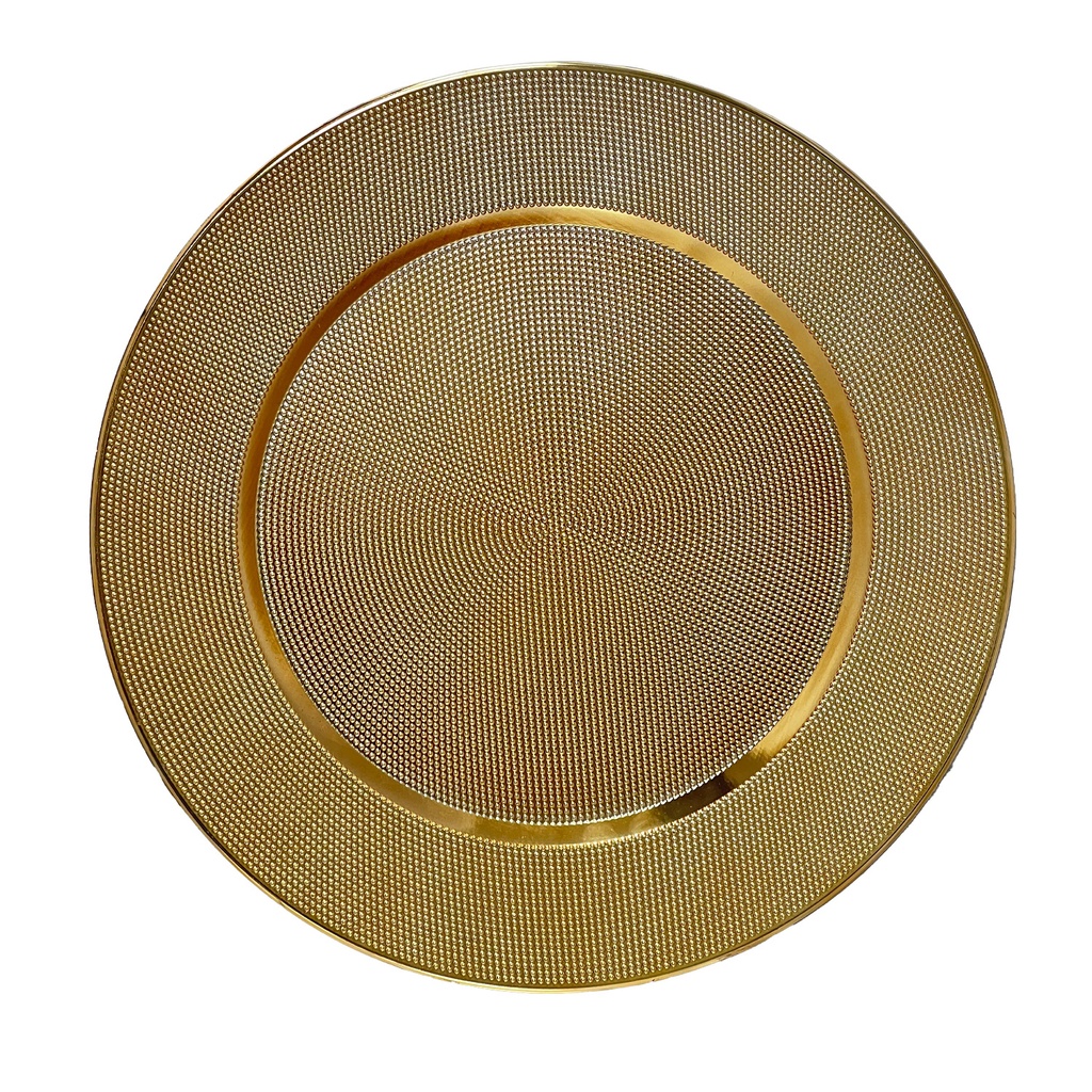 Plato melamina 33cm oro claro