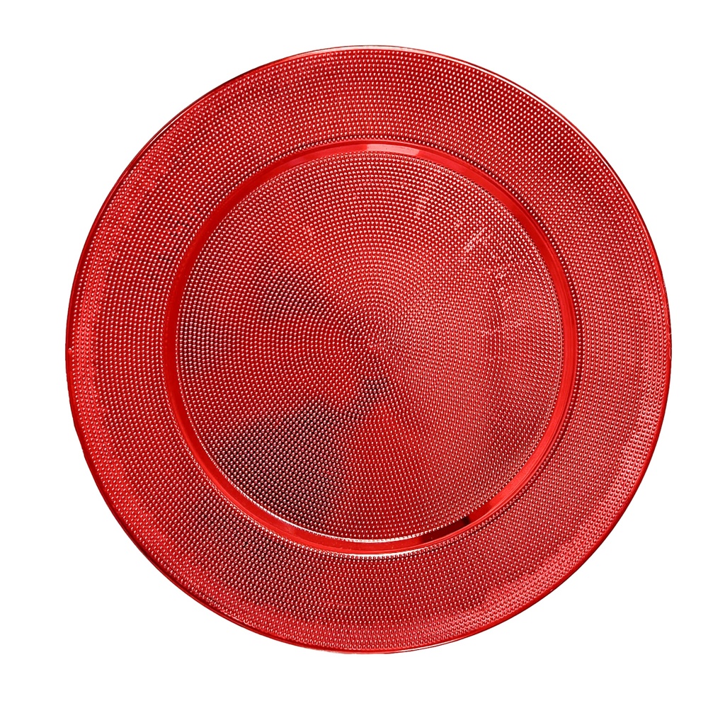 Plato melamina 33cm rojo textura