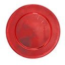 Plato melamina 33cm rojo textura