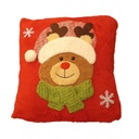 Cojín 43x43cm navidad reno bufanda