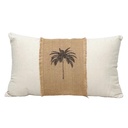 Cojín 30x50cm yute palmeras