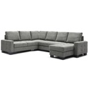 Sofa cama seccional Vilna gris oscuro 