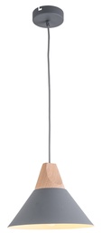 [230008356] Lámpara colgante cono gris L