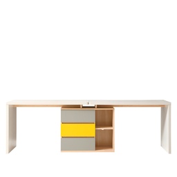[230009798] Escritorio doble Levis 238x55x77 blanco