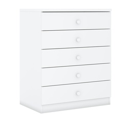[230019017] Cómoda Menta blanco 5 cajones