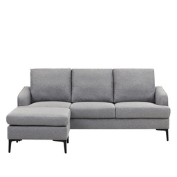 [230019898] Sofá seccional Mauricio gris claro