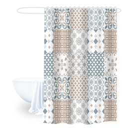 [230025046] Cortina de baño Estilo Étnico 180x180cm 