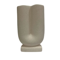 [230025897] Florero cerámica tubular 12.5x20.3cm