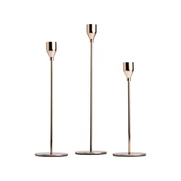[230029912] Set 3 candelabros dorados