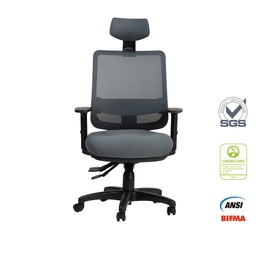 [230030051] Silla oficina alta Saga gris