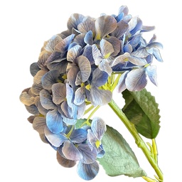 [230030215] Flor hortensia artificial blanco / azul 41cm