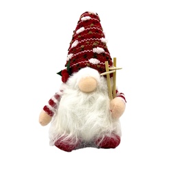 [230030925] Gnomo navidad 28cm con luz rojo