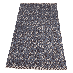 [230031334] Mantel flower print azul 150x250cm