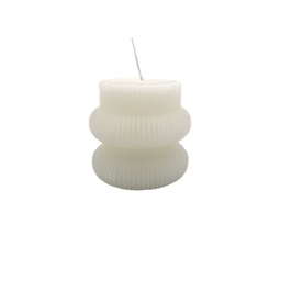 [230032821] Vela acanalada 7cm blanco