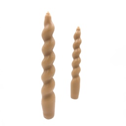 [230032832] Vela larga ranurada 18cm café set 2 